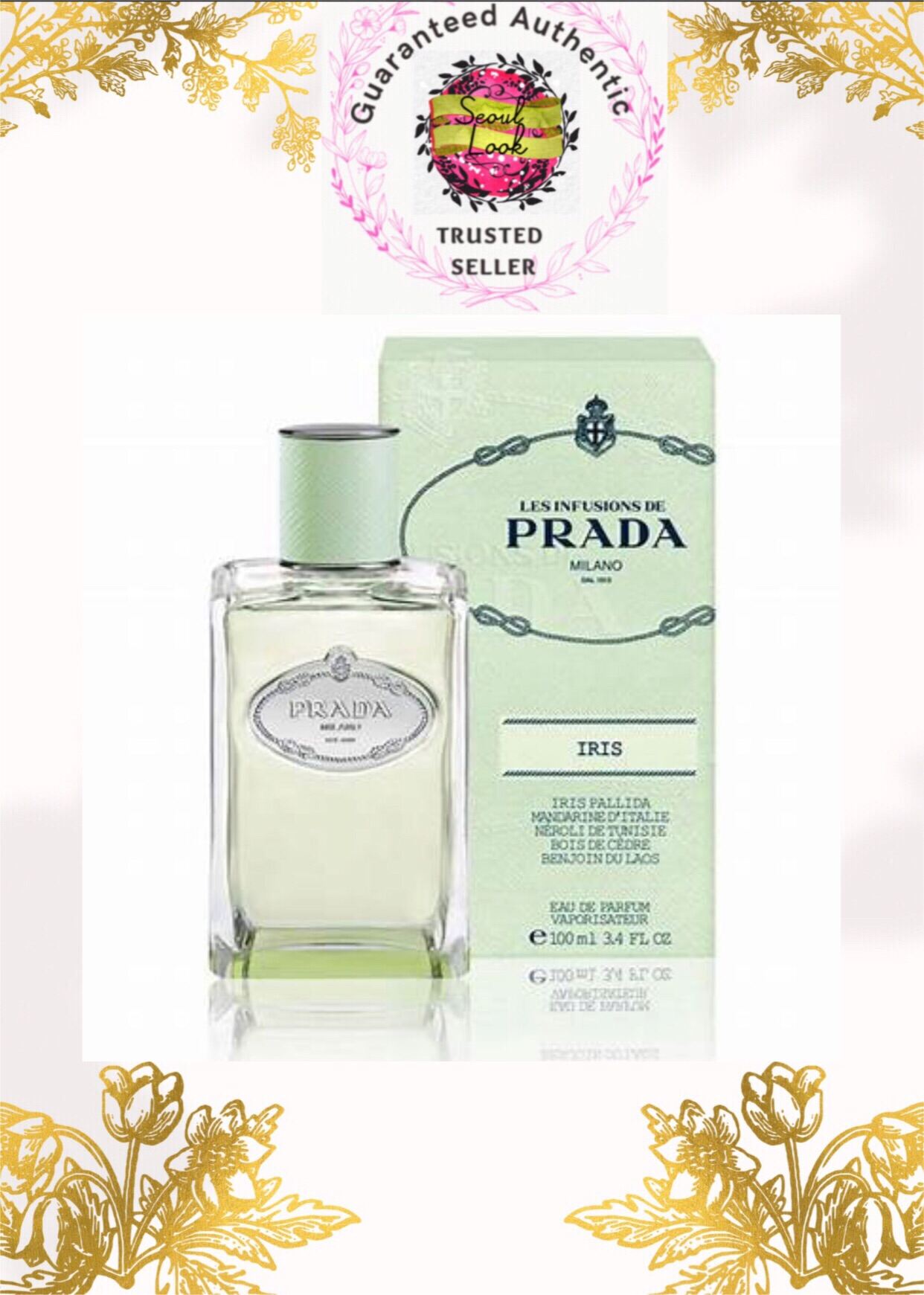 Prada Les Infusions De Iris EDP 100ml for Women (Retail Packaging) - BNIB Perfume/Fragrance