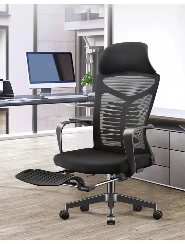 OMRI High-back Ergonomic Mesh Back Office Chair with adjustable Lumbar support and Leg-rest - S177