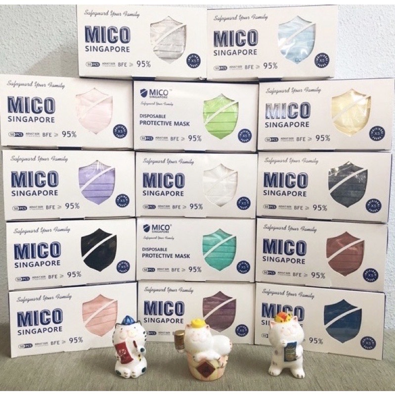 [SG?? BRAND] MICO Adult Mask  Disposable Mask Face Mask 50pcs/box [Ready Stock] mico mask