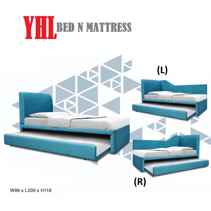 YHL 3 In 1 Pull Out Bed Frame With / Without  Divider (Mattress Not Included)