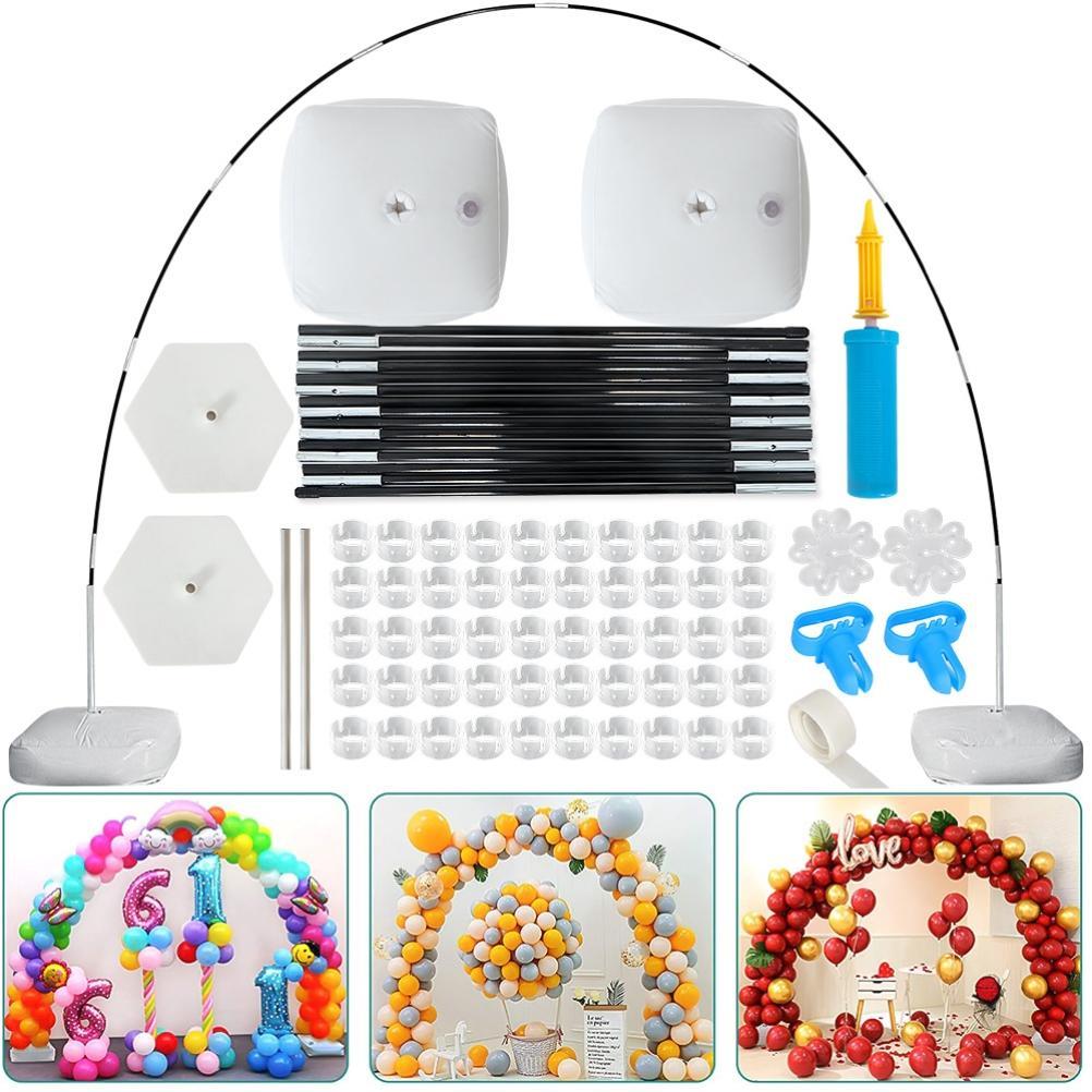 Balloon Arch Holder Kit Water Bag Hexagonal Base Steel Pipe 15-Section Fiber Rod Pump Ring Buckle Plum Blossom Clip Knotter Dot Glue