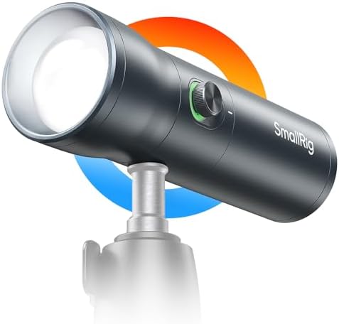SMALLRIG RGB LED Photography Flashlight, 7500mAh Aluminum Alloy Patterned Ambient Light, 4 Color Fill Light with 20 Patterned Light Filters, Perfect for Photo, Content Creation Accessories RF10C 4634